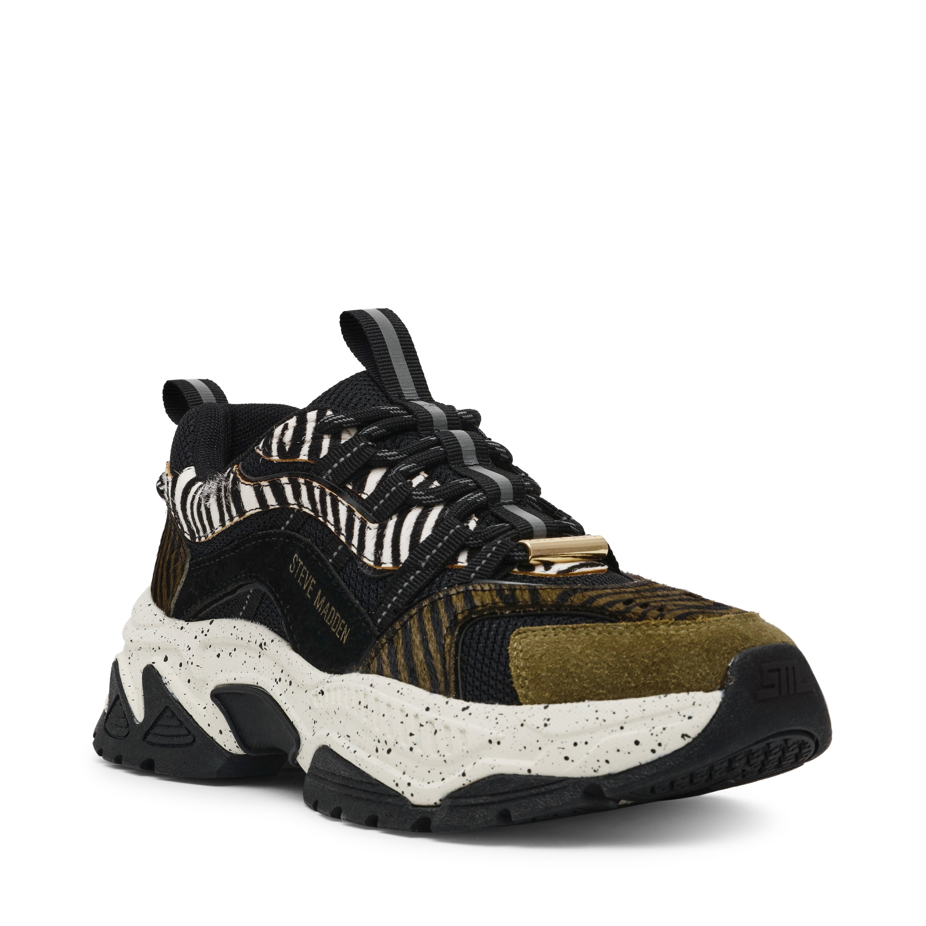 Animates-LE Sneaker OLV ZEBRA