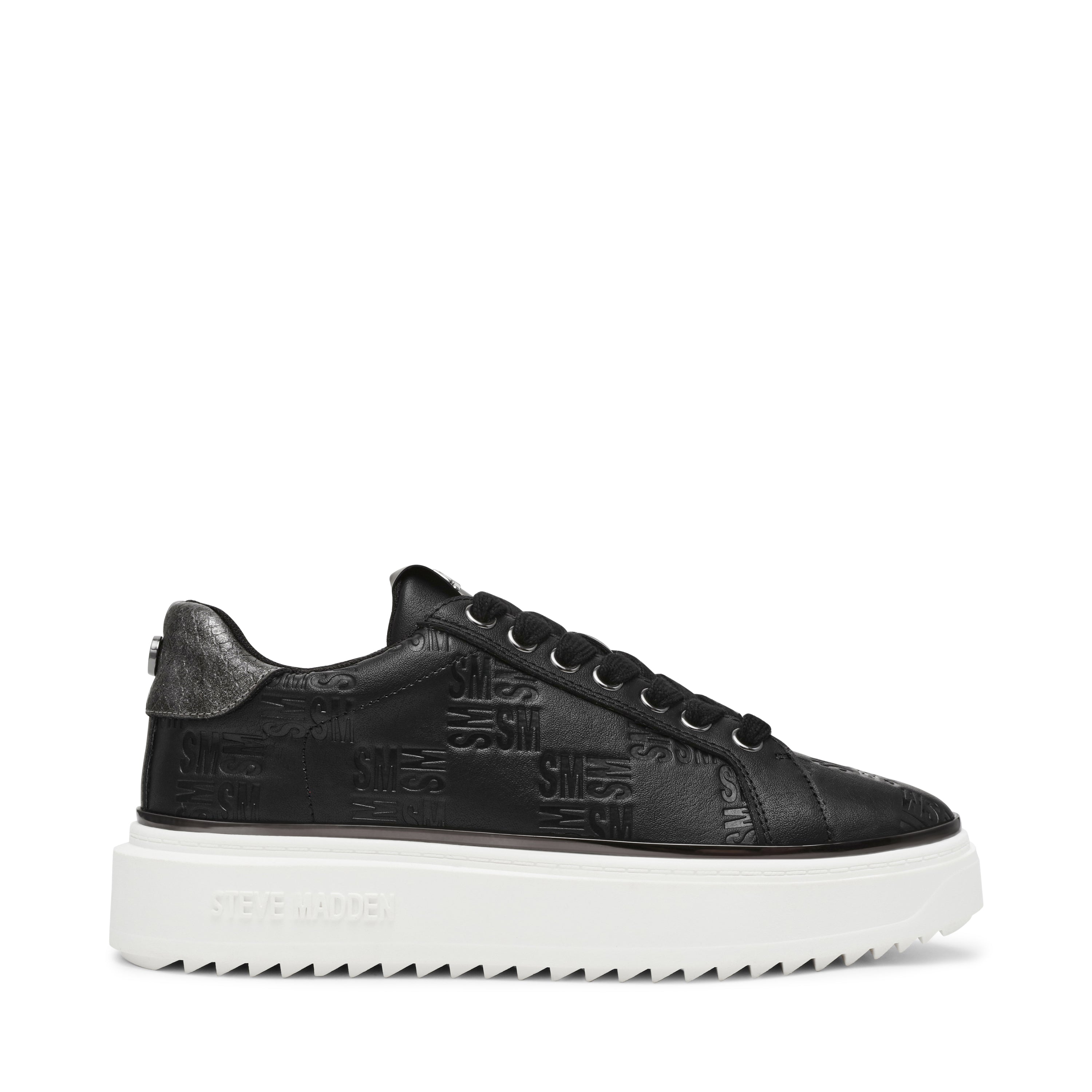 【Steve Madden】ブライアン ブラック スエード BRAYAN Black Suede Low-Top Lace-Up Sneaker | Women's